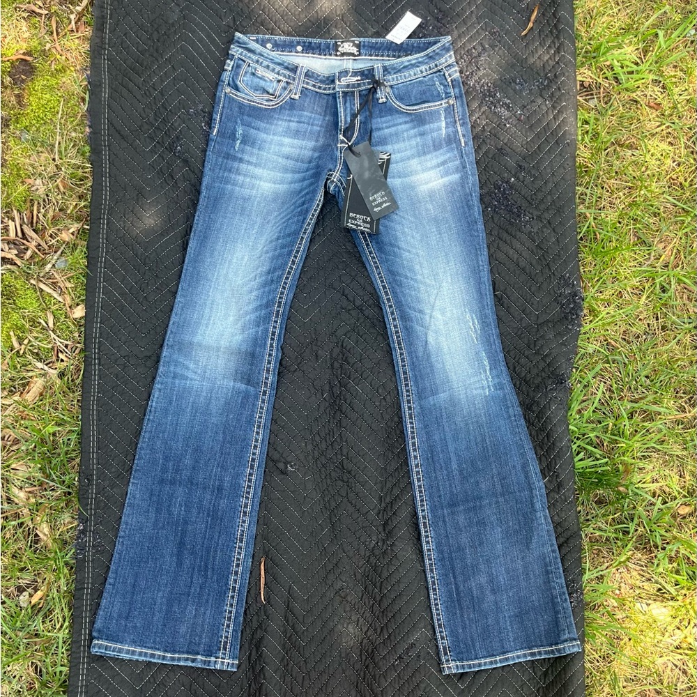 Express Blue Boot Cut Jeans with Timeless Appeal